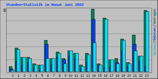Stunden-Statistik im Monat Juni 2022