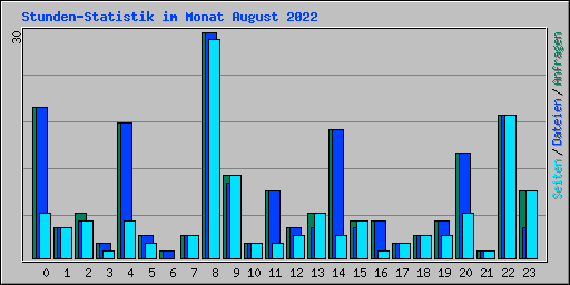 Stunden-Statistik im Monat August 2022