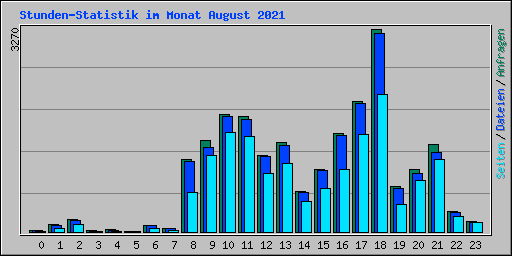 Stunden-Statistik im Monat August 2021