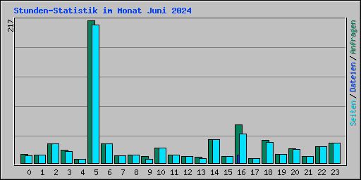 Stunden-Statistik im Monat Juni 2024