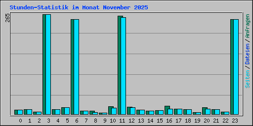 Stunden-Statistik im Monat November 2025