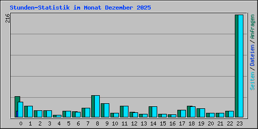 Stunden-Statistik im Monat Dezember 2025