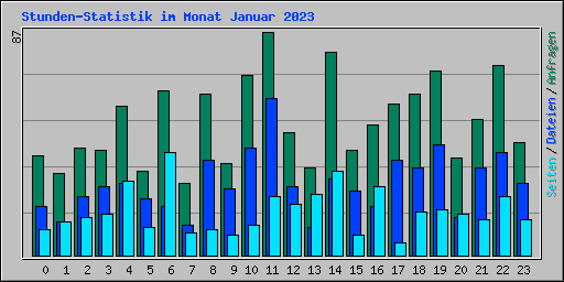 Stunden-Statistik im Monat Januar 2023