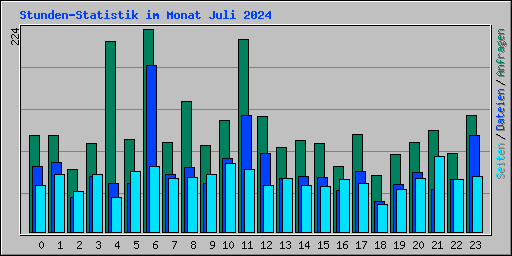 Stunden-Statistik im Monat Juli 2024