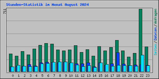 Stunden-Statistik im Monat August 2024