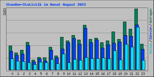 Stunden-Statistik im Monat August 2023