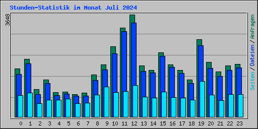 Stunden-Statistik im Monat Juli 2024