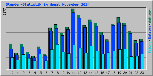 Stunden-Statistik im Monat November 2024