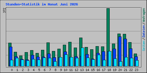 Stunden-Statistik im Monat Juni 2026