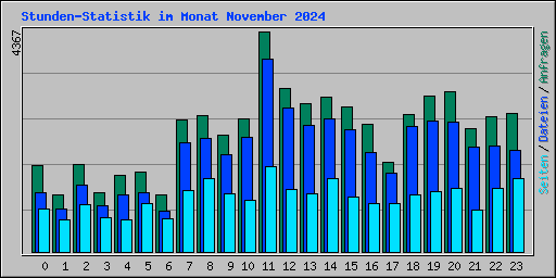 Stunden-Statistik im Monat November 2024