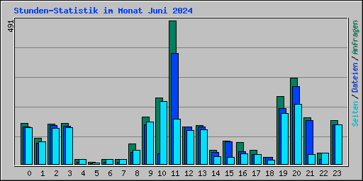 Stunden-Statistik im Monat Juni 2024