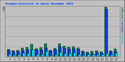Stunden-Statistik im Monat November 2023