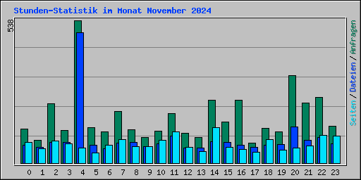 Stunden-Statistik im Monat November 2024