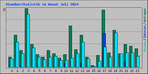 Stunden-Statistik im Monat Juli 2024