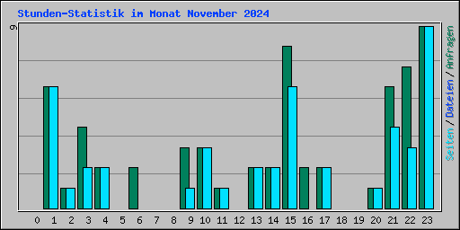 Stunden-Statistik im Monat November 2024
